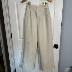 DISSH cream dress pants, size 2, wide leg, high rise, office, date night, flowy